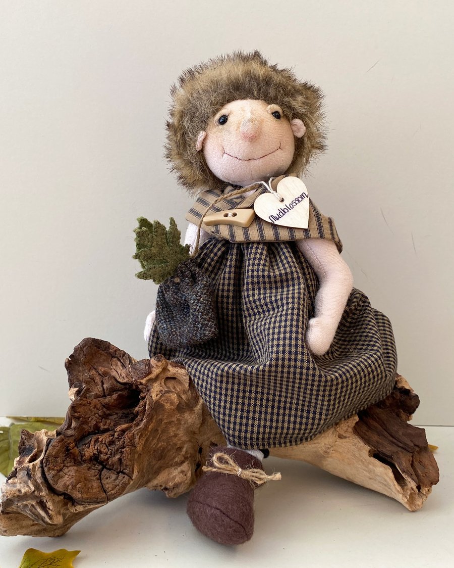 SOLD to TW, collectable cloth dolls, unique mythical art doll, woodland elf