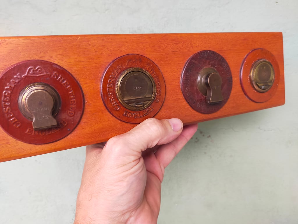 Vintage Tape Measure Key and Letter Rack 19