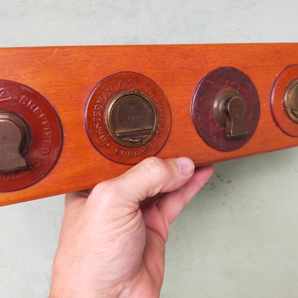 Vintage Tape Measure Key and Letter Rack 19