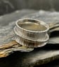 Silver Spinner Ring- "Lines" - Image 1
