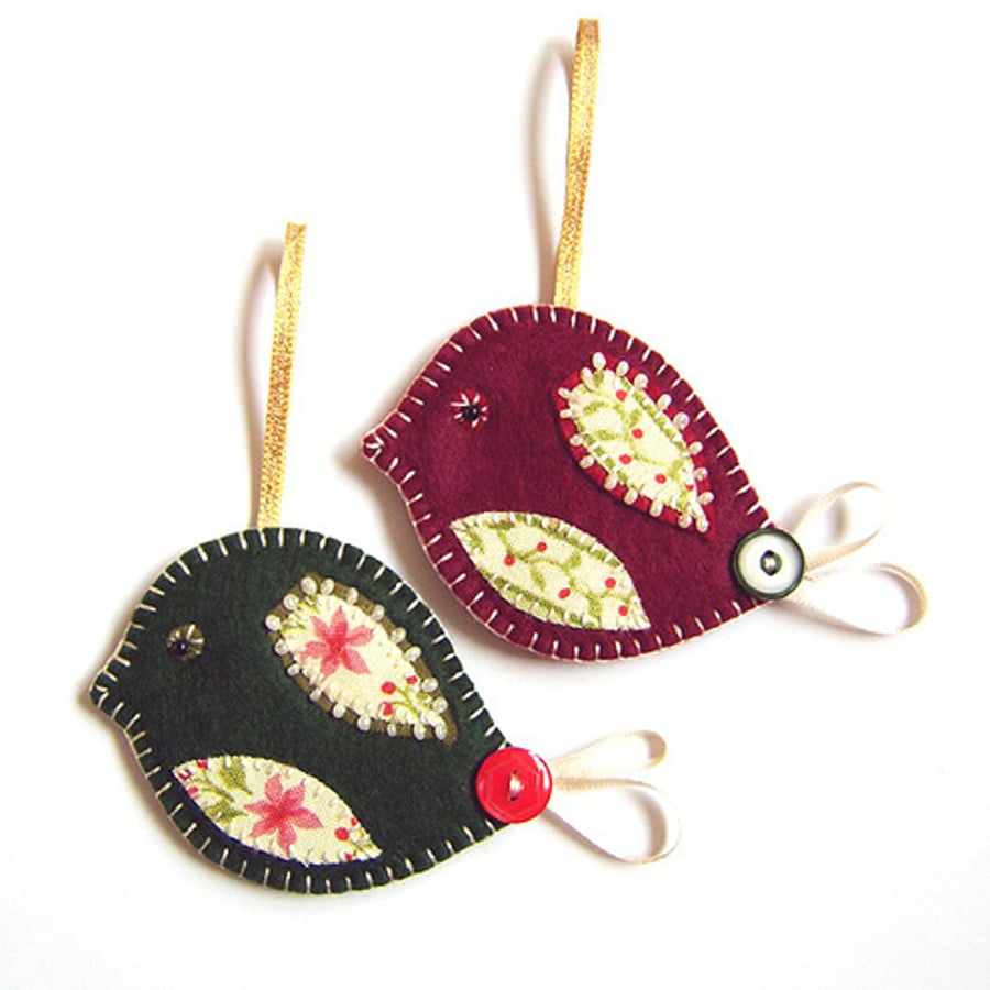 Christmas Bird Decorations