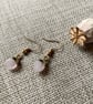 Rose quartz & gold plated earrings, PERFECTLY IMPERFECT