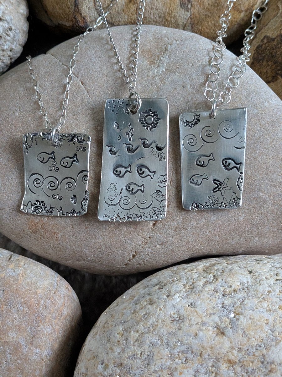 Under the Sea Sterling Silver Pendants