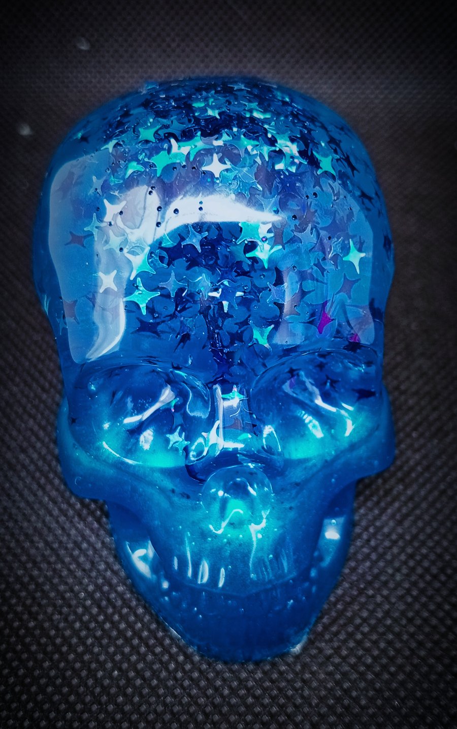 Blue star skull