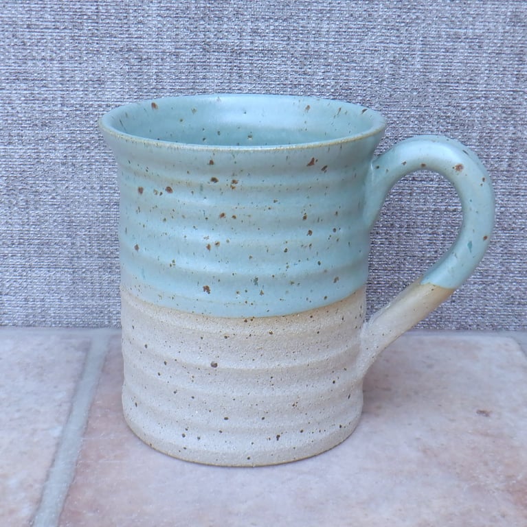 Beer stein tankard large mug pint handthrown stoneware handmade pottery cerami