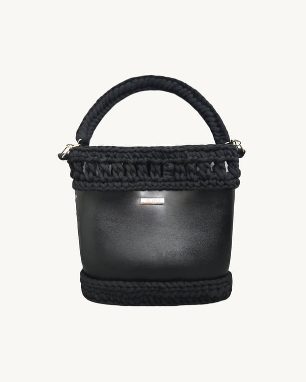 Vintage Punk Vegan Leather Laced Rhythm Shoulder & Handbag – Black