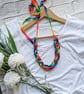 Multicolour Woven Necklace - T Shirt Yarn - Image 8