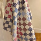 Gingham checkerboard patchwork quilt