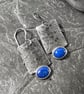 Oxidised sterling silver and lapis lazuli industrial look earrings - Image 6