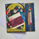 Dad Birthday Card or Dad Father's Day Card - Cool Dad Retro Vinyl Record Design