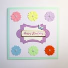 Pastel daisies spring floral birthday card