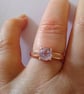 7mm Kunzite Solitaire Rosegold Ring Size P-Q or Size 8 - Image 6