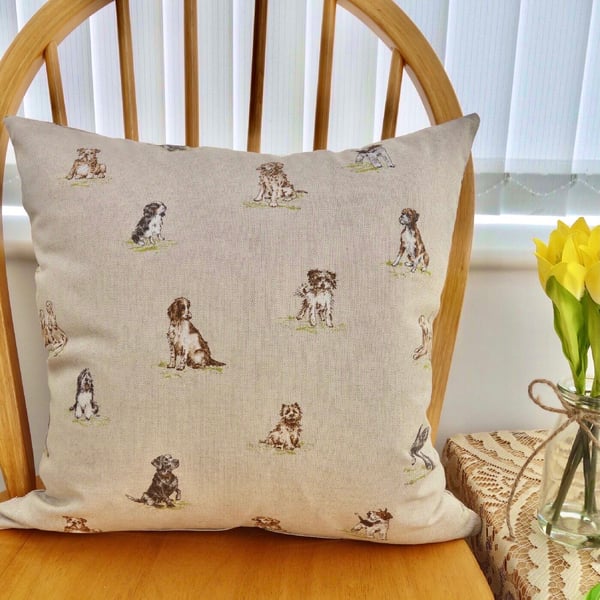 Dogs design - Double Sided Decorative Feature Cushion, Throw Pillow