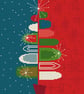 189 - Mid-Century Retro Winter Holidays Christmas Tree - Cross Stitch Pattern - Image 1
