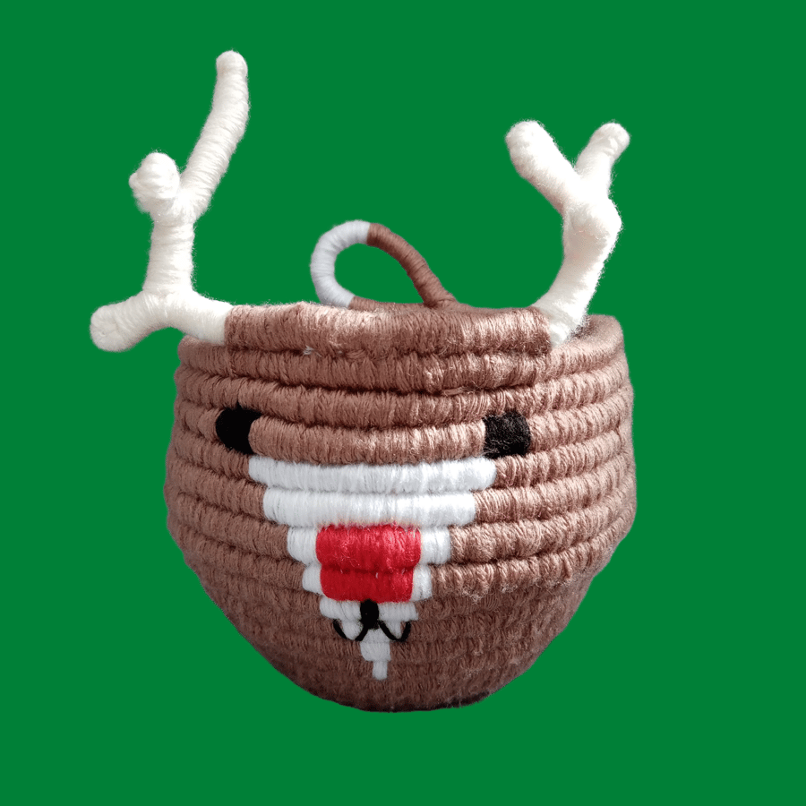Reindeer Storage Basket Folksy