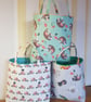 Reusable fabric gift bag: happy tortoises  - Image 4