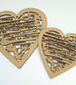 Medium wooden heart - Be strong and courageous (Joshua 1:9)