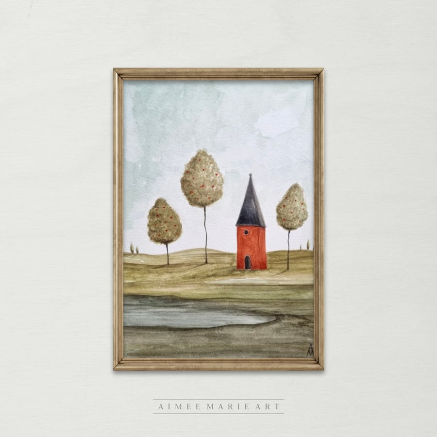 Original Painting - Watercolour Art - Fairytale Illustration Unframed 