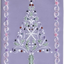 Beautiful handcrafted Parchment Card for Christmas