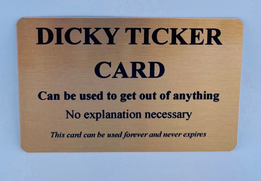 Dicky Ticker Card