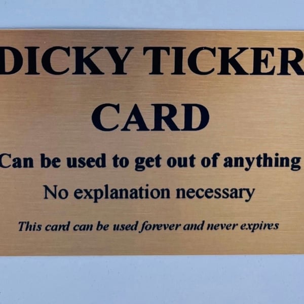 Dicky Ticker Card