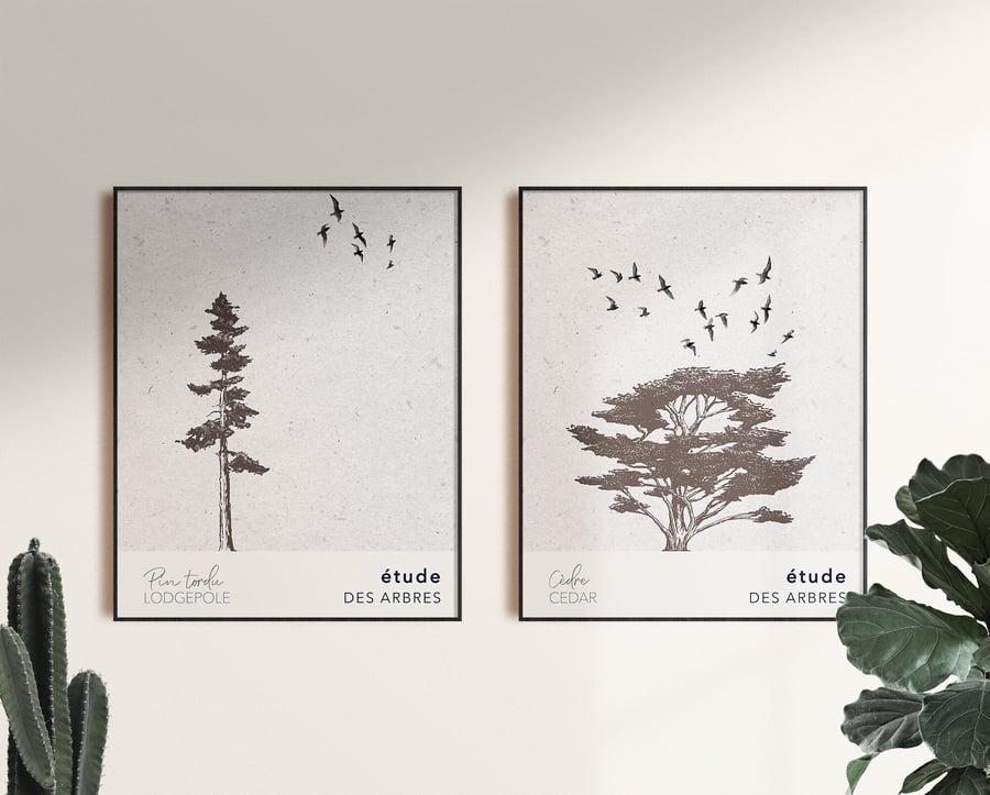 Set Of 2 Tree Prints