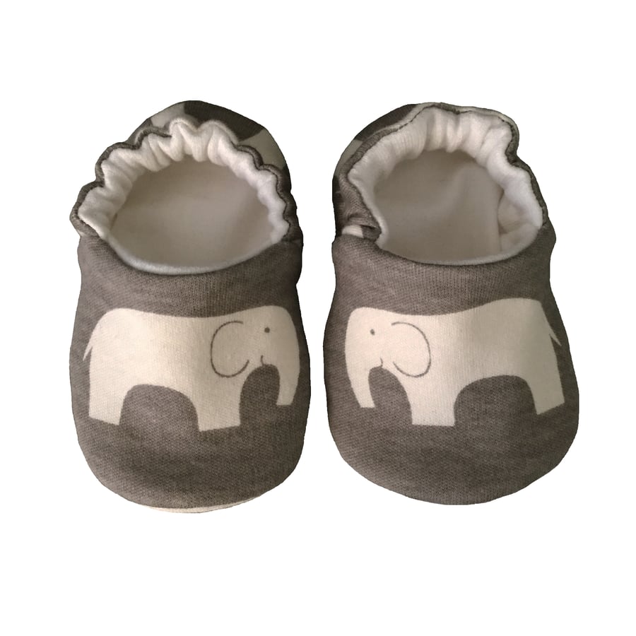 Elephant Baby Shoes Organic Moccasins Kids Slipper Pram Shoes Gift Idea 0-9Y