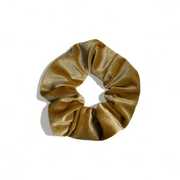 Mustard Velvet Scrunchie - Large