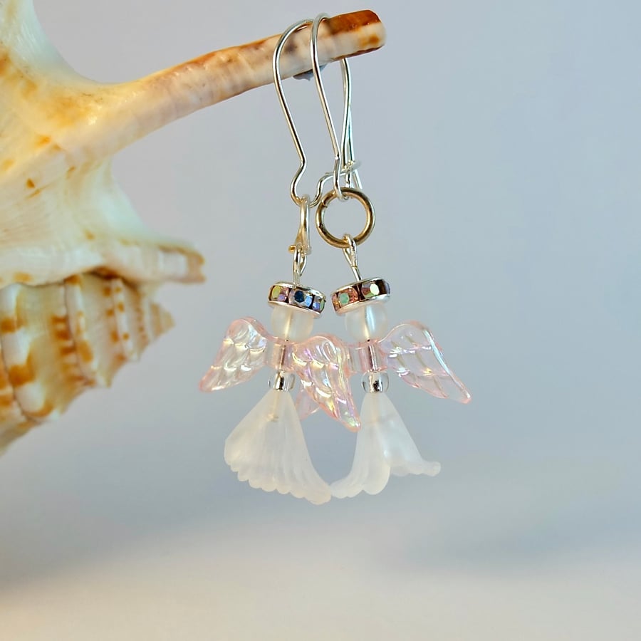 Christmas Angel Earrings (Small), Stocking Filler, Secret Santa Gift For Her