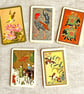 Colourful stash of 25 vintage playing cards, paper ephemera, gift for crafters