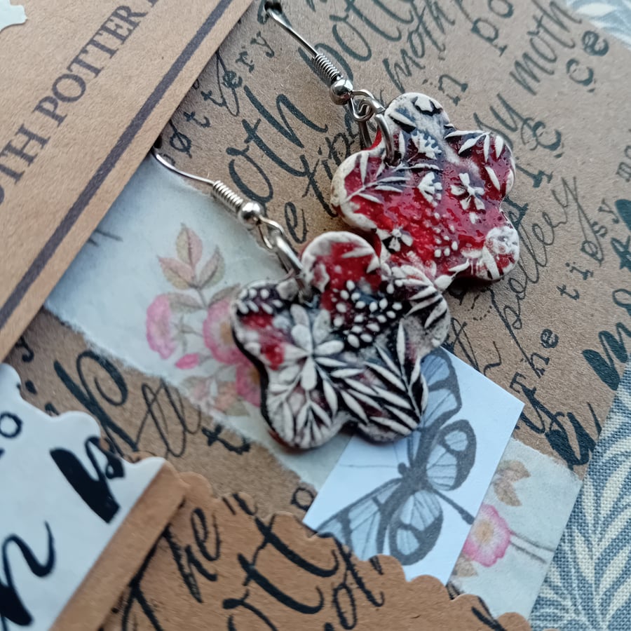  ZINA earrings in turquoise, pumpkin, matching or rose