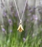 Handmade Gold Bluebell Necklace - Image 1