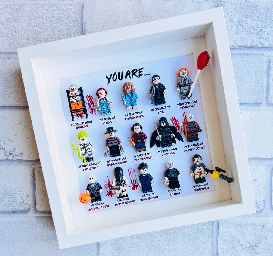 Horror Halloween 15 figure Lego Minifigure Frame - Folksy