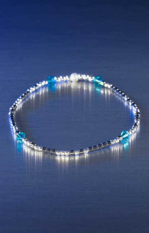 Bracelet Morse Code I love you I love you I love you sterling silver & hematite 