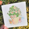 Eco-Friendly Card  Fairy Flower Pot - Blank