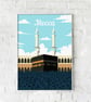 Mecca travel print, Mecca retro city print, Saudi Arabia travel poster, gift - Image 5