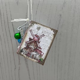 Christmas Miniature Book Decoration (Windmill) PB9