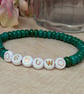 "grow" green howlite stretch  affirmation bracelet  - Image 4