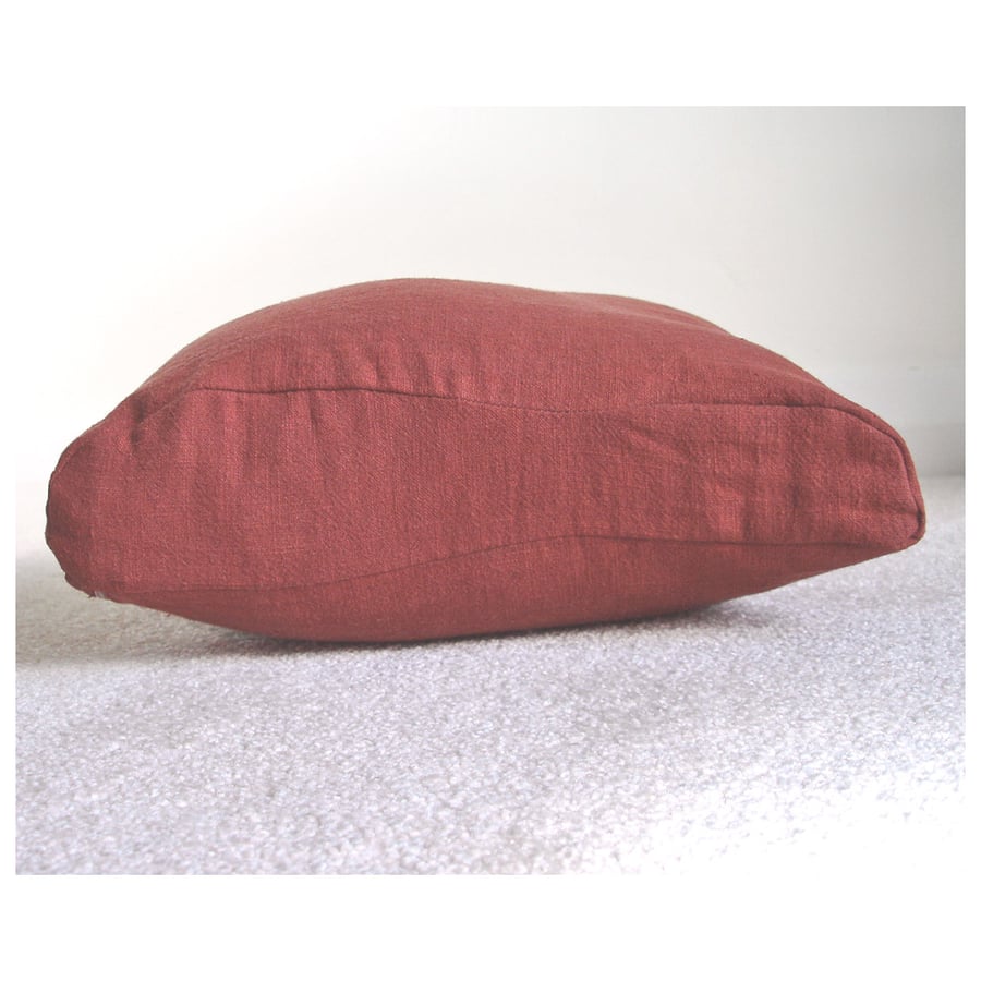 Tempur Original Travel Neck Pillow Cover Orthopaedic Linen Terracotta Contoured