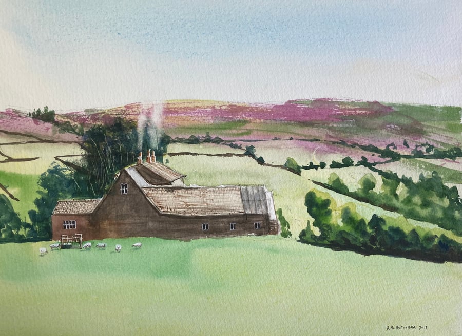 Commondale farm 2019 (Pure Original Watercolour)