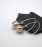 gold nugget lampwork glass earrings