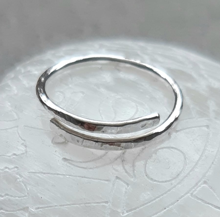 Sterling Silver Handmade Stacker Ring Skinny Ring