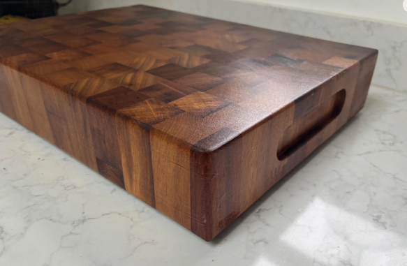Butchers Block Solid End Grain Cutting Board Iroko 550x400x60mm