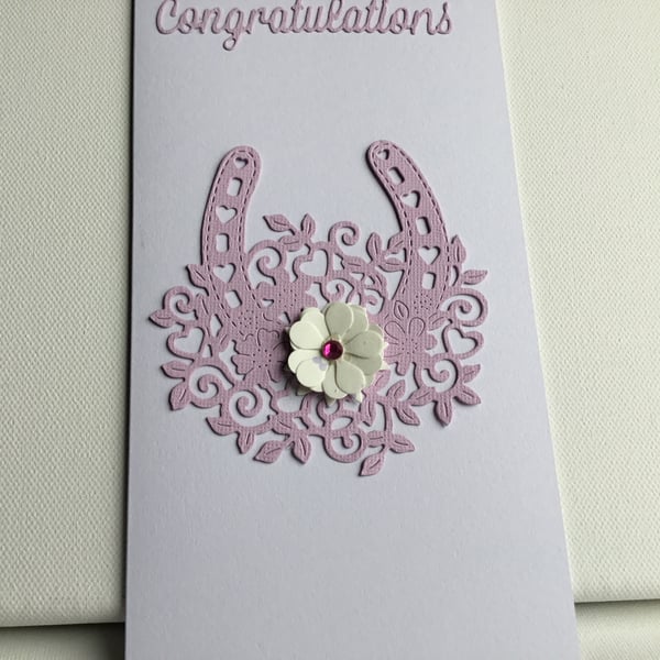 Handmade congratulations card. Wedding card. Congratulations card. CC321. 