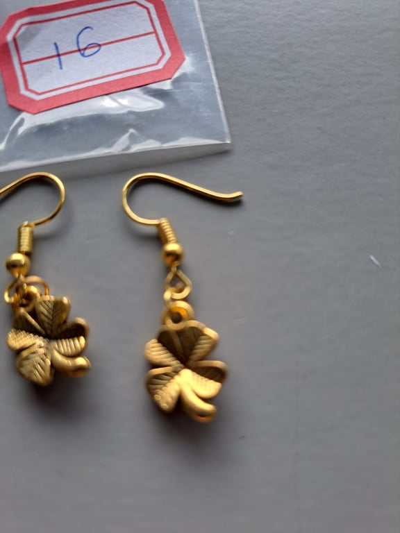 Handmade Gold Stainless Steel Dangle Earrings – Choose Your Model by Number