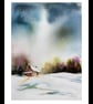 The Cottage at the edge of the wood, Original Watercolour Painting. - Image 2