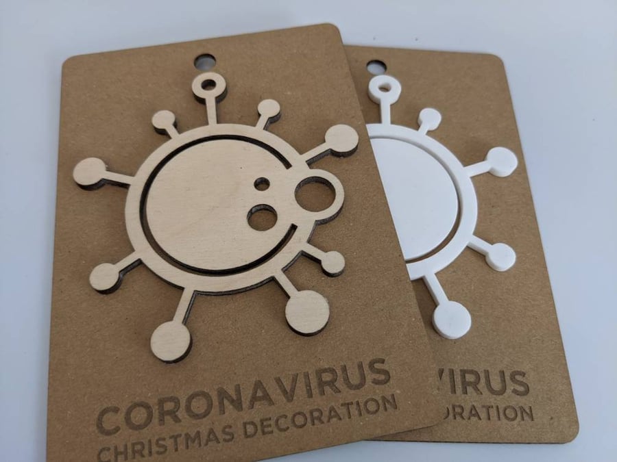 Coronavirus Christmas Tree Decoration - C19 - Corona -2020 - Virus Ornament