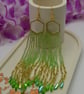 Summer Shimmer Beaded Tassel Earrings - Image 1