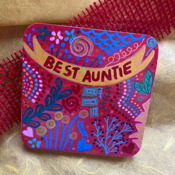  BEST AUNTIE coaster