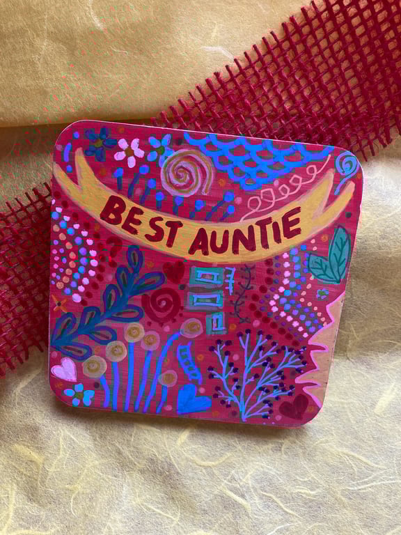  BEST AUNTIE coaster